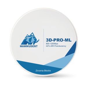 3D-Pro zirconia blocks dental multilayer Mammudent zirconia block for CAD CAM dental restorations