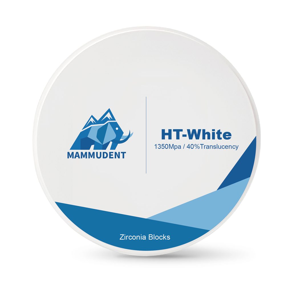 HT-White zirconia block made from zirconium dioxide for dental labs high strength zirconia blocks dental by Mammudent