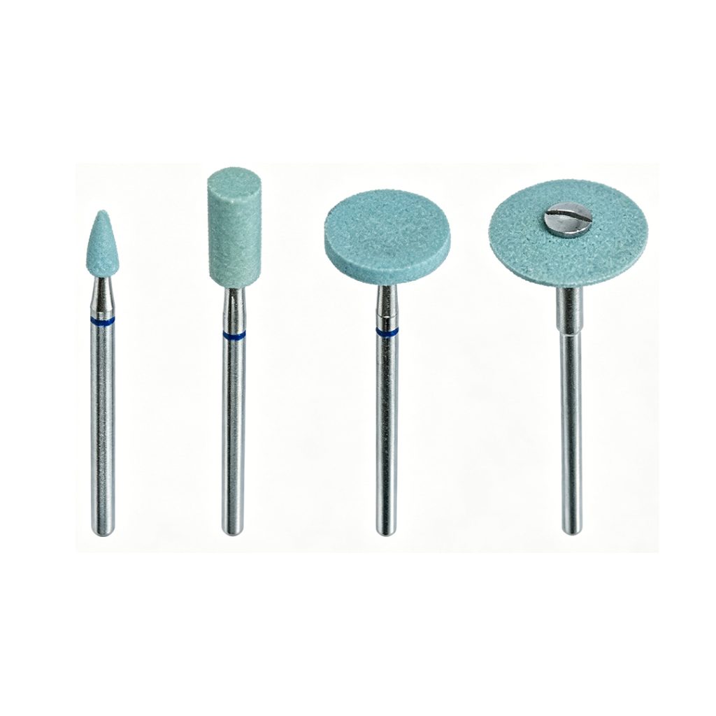 Premium diamond polishing bur set and zirconia polishing bur kit for dental labs.