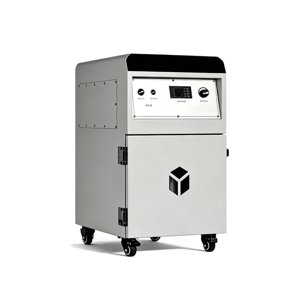 Mammudent MC-1 dental dust collector with heavy-duty caster wheels.