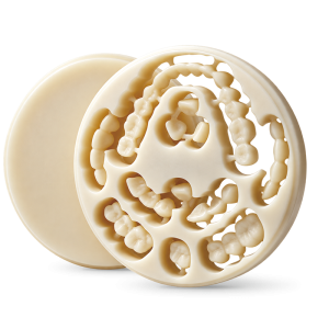 dental temporary crowns and bridges using Mammudent Mono PMMA disc.