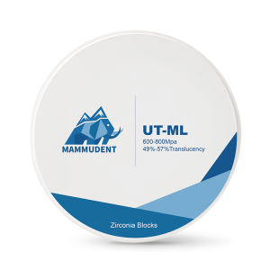 Mammudent UT-ML ultra translucent multilayer dental zirconia disc 600-800MPa