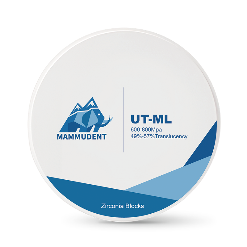 Mammudent UT-ML ultra translucent multilayer dental zirconia disc 600-800MPa